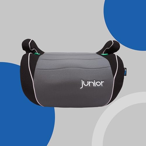 PETEX 'Max' Kindersitzerhöhung Sitzerhöhung nach i-Size Norm R129, Kindersitz/Autositz für Kinder, grau, 1 Stück