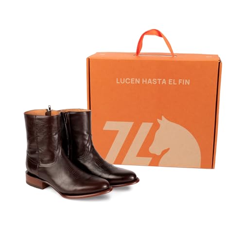 Image of 7L SIETE LEGUAS - Men's Leather Cowboy Zip Boot with Leather Sole style 11200