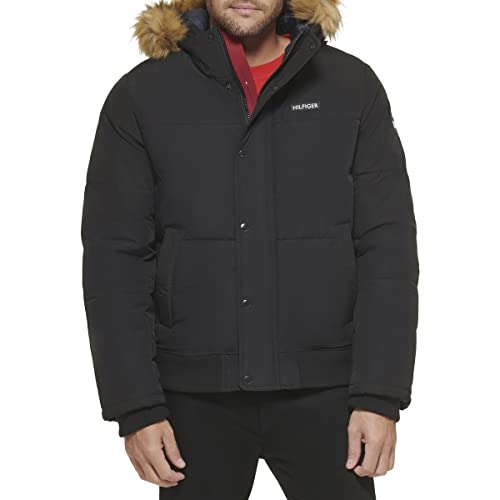 Image of Tommy Hilfiger Men's Arctic Cloth Quilted Snorkel Bomber Jacket (Standard and Big & Tall)
