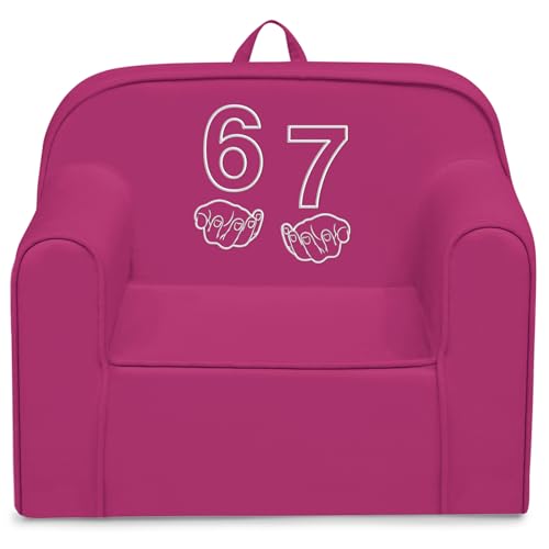 Image of Delta Children 6-7 Cozee Chair - Foam Kids Chair for Ages 18 Months and Up, Hot Pink
