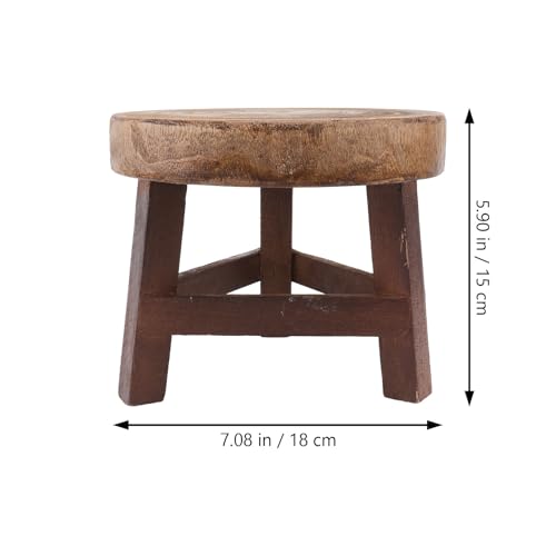 Support à Plantes en Bois Marron CRAFTHROU Tabouret pour Pot