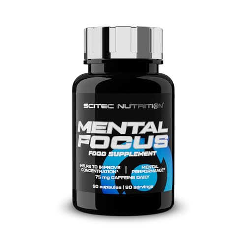 Scitec Nutrition Mental Focus - Koffein, Acetyl L-Carnitin und Tyrosin für erhöhte geistige Wachheit und Leistungsfähigkeit, 90 Kapseln