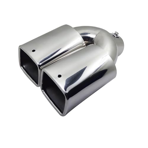 Tuyau d'échappement rénové grâce au silencieux double sortie 6.3cm en inox