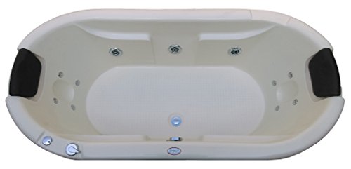 Image of MADONNA Intimate 6 ft Drop-in Acrylic Massage Bath Tub with Whirlpool Massage and Back Massager System - White
