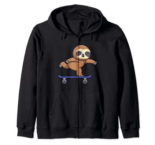 Patineta Happy Sloth, bonito animal deportivo Sudadera con Capucha
