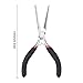 SUNNYCLUE 5.9 Inch Long Chain Nose Pliers Thin Small Needle Nose Pliers Mini Precision Pliers Wire Bending Wrapping Forming Tools Smooth Jaws Pliers for DIY Jewelry Making Hobby Projects, Black