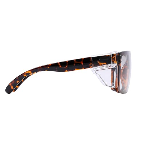 Image of UV400 Transition Photochromic Safety Glases Light to Dark Grey Lens ANSI Z87 Impact Approved