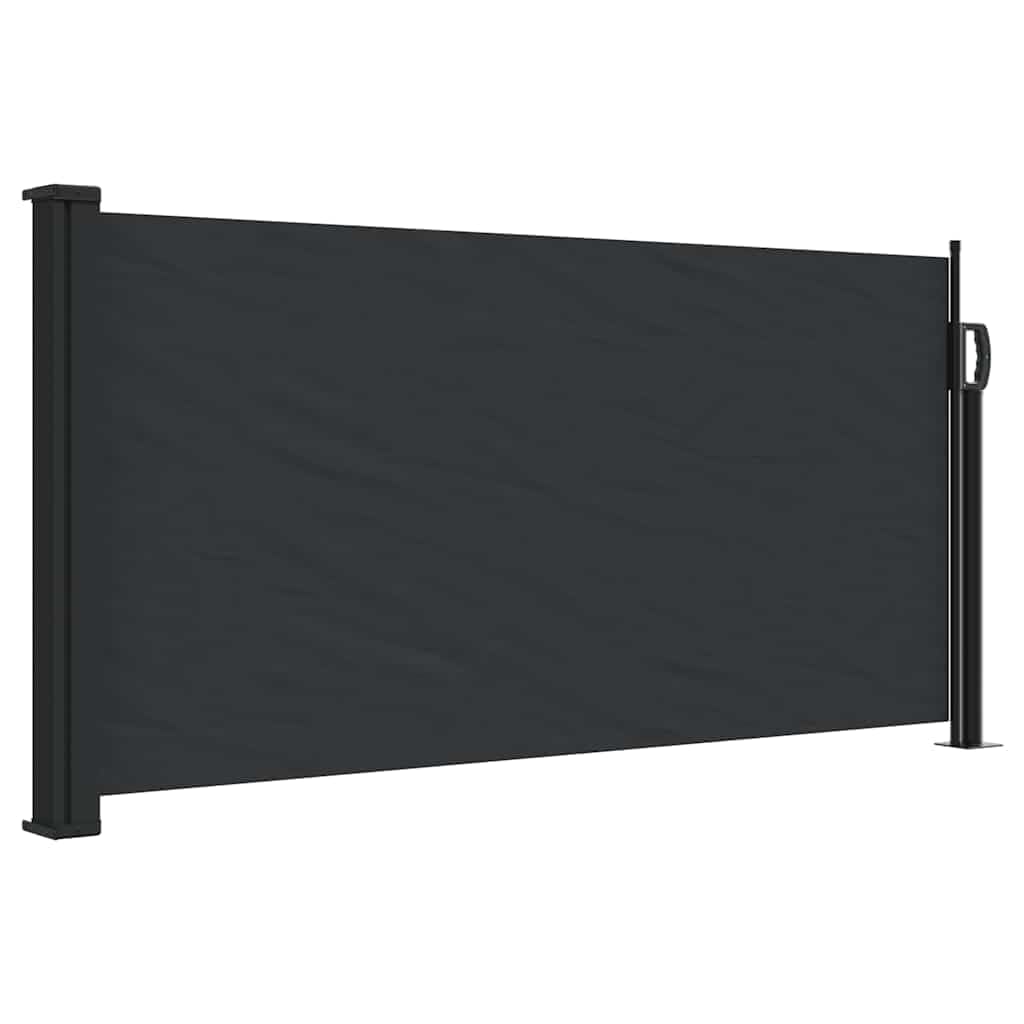 vidaXL Retractable Black Side Awning - 100x500 cm - Polyester PU-Coated for UV/Water Resistance, Easy Install Privacy Screen for Garden, Patio, Balcony — image 1