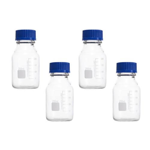 Fioles en verre transparent de laboratoire flacons étanches 250ml