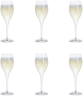 Dartington Crystal ST3171/2/6PK - Crystal Prosecco Flute Glasses, Set of 6, 22 x 14.5 x 22 cm