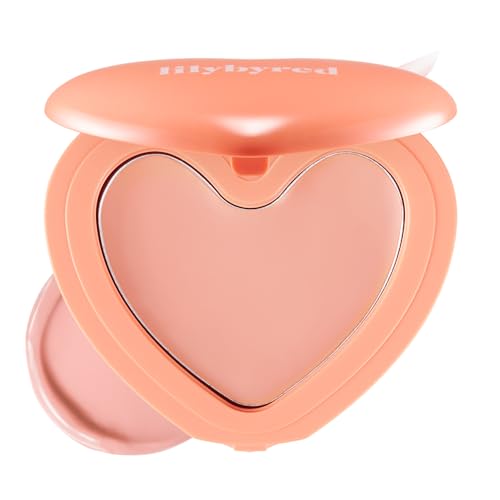 Image of lilybyred Luv Beam Cheek Balm | Heart-Shaped Korean Cream Blush, Semi-Matte, Healthy Glow, Long-Lasting, Blendable & Buildable, Lightweight, Natural-Looking Color, 0.12 oz (01 Pure Coral)