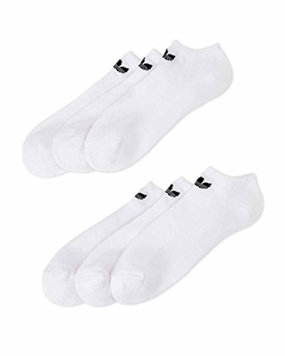 Mens Adidas Originals No Show Socks 6 Pair (White)