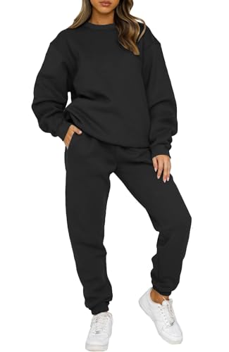 Yutdeng Conjunto Chandal Mujer Invierno Chándal Mujer Completo Ropa Deportiva Mujer Conjuntos Sudadera Manga Larga Pantalones Jogging 2 Piezas Traje Deportivo Forro Polar Jogger Casual Fitness Otoño