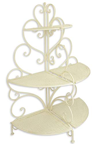 Casa Padrino Art Nouveau Flower Storage White 83.5 x 43 x H. 119.5 cm - Garden Deco Accessories