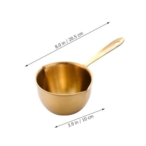 Casserole mini en inox 10 cm avec bec verseur pour plaque induction - 8