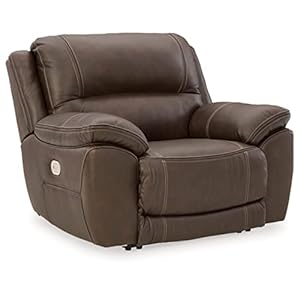 Signature Design by Ashley Dunleith Zero Wall Recliner with Power Headrest, Brown
