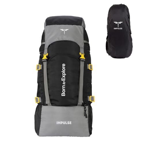 Impulse Store Impulse 4 Compartment 60L Travel Backpack, Black - Image 2