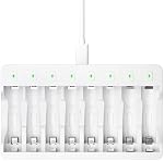 EBL Battery Charger AA AAA with Individual Fast Charging, 8 Bay Universal AA AAA Battery Charger for Ni-MH Ni-CD Rechargeable Batteries