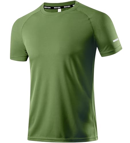 Consejos para Comprar Verde Militar Ropa comprados en linea. 47 Boyzn - Paquete de 1, 3, 5 o 7 camisas de entrenamiento para hombre, ajuste seco, absorbe la humedad, camisetas atléticas de manga corta para gimnasio, Verde militar (paquete de...