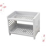 VALICLUD Küchenablage aus Kunststoff Lagiges Gewürzregal Platzsparender Organizer für Reinigungsprodukte und Küchenutensilien