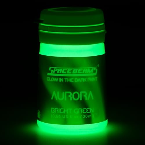 Spacebeams SBAURORA01 Aurora Glow In The Dark Paint (0.68 Fl Oz) Bright Green Glow thumb #2
