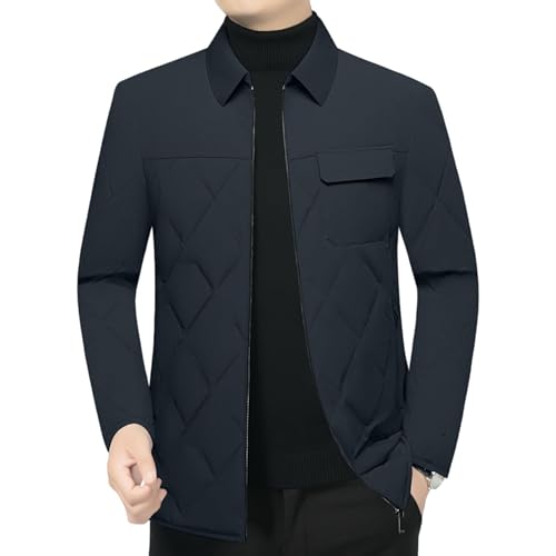 Veste d'hiver légère à col rabattu homme cadeau élégant et chaud