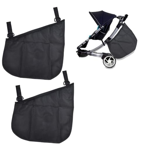 ALASKA® 2 Pack Baby Stroller Side Sling Bag, Black