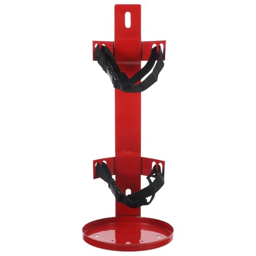 Support extincteur avec sangles fixation murale en fer pour intérieur - 2