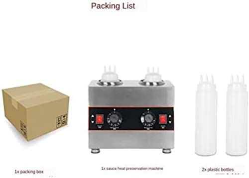 Uzouri Electric Sauce Warmer, Commercial Chocolate Heater Sauce Warmer Stainless Steel Soy Jam Cheese Fondue Heater Machine Ideal For Kitchen #TOP3