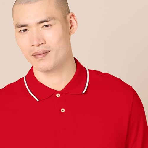 Image of Amazon Essentials Men's Slim-Fit Short-Sleeve Cotton Pique Polo Shirt