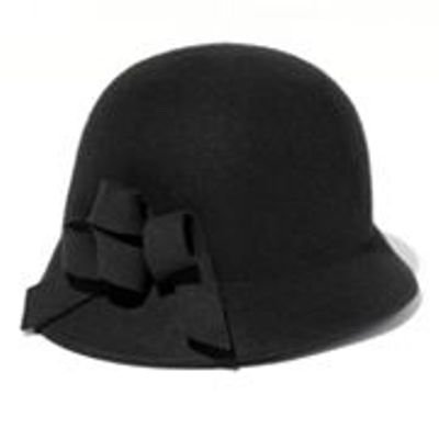 Croft & Barrow Mini Bow Womens Cloche Hat - Black