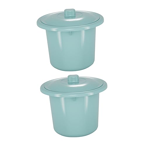 COOLHIYA 2pcs Kids Pee Pot Household Bed Pan Adult Spittoon Portable Urinal Plastic Covered Random Colors