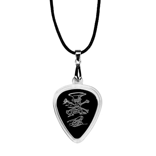 Musiin Guitar Pick Holder Collection Necklace, Acrylic Storage Pendant, Wearable as Necklace or Keychain, Convenient Pick Storage, Stylish and Lightweight Accessory for Guitarists (Regular)