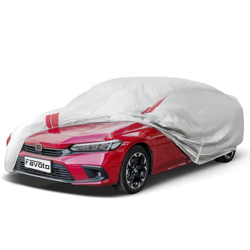 Image of Favoto Sedan Car Cover Waterproof - Custom Fit for Honda Accord (1998-2007) All Weather for Automobiles Outdoor with Reflective Stripe Snow Sun Dust UV Protection Full Exterior Cover
