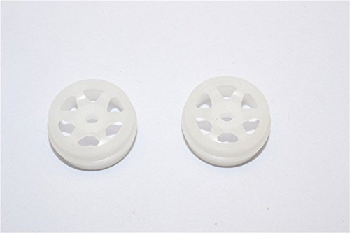 GPMXMods Evolution Touring Upgrade Parts Delrin Front/Rear Bold Rims (6 Poles) - 1Pr (Ridge) White