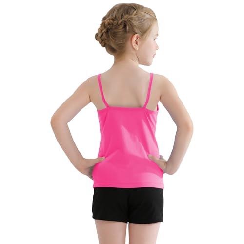Image of QBK Girls Tank Tops Toddler Camisole Cotton Cami Spaghetti Strap Undershirts for Girls 2T-12Years