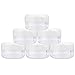 (Quantity: 12 Pieces) Beauticom 15G/15ML (0.5oz) Clear Round Jar with White Lids for Cosmetics, Medication, Lab and Field Research Samples, Beauty and Health Aids - BPA Free