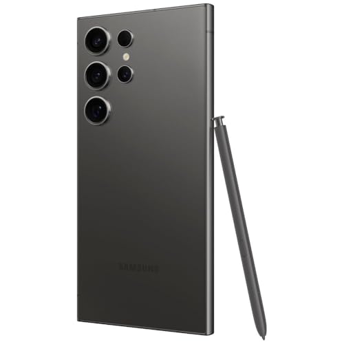 Image of Samsung Galaxy S24 Ultra 5G, US Version, 256GB, Titanium Black - AT&T (Renewed)