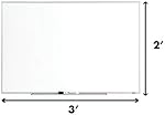 Quartet Non-Magnetic Dry Erase Board - 36" x 24" Whiteboard for Wall, Home Office, Classroom & Home School Supplies - Silver Aluminum Frame (75123)