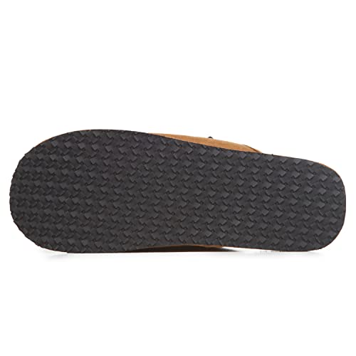 Lucky Brand Micro-Suede Scuff Indoor Slippers For Men With Plush Lining, Tan, M #TOP3