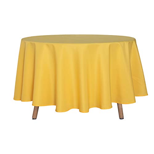 sancua Round Tablecloth - 90 Inch - Water Resistant Spill Proof Washable Polyester
