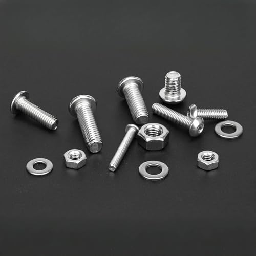 WZHUIDA 630 Stück M3 Schrauben Set, Edelstahl Linsenkopf Metrisch Innensechskant Muttern Und Unterlegscheiben Sortiment, Gewindemaschinen Sechskantschrauben
