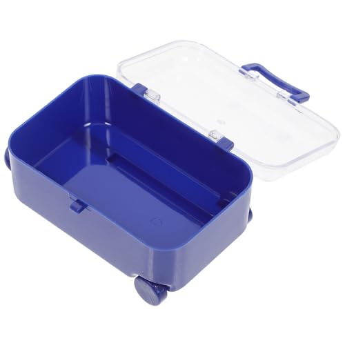 WOONEKY 12 Piezas Mini Maletas Dulceras con Tapa Transparente Caja Carro Ligera y Resistente para Cotillones Bodas y Cumpleaños Diseño Creativo Azul Oscuro