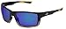 Bullhead Safety Amberjack Polarized Safety Glasses with Performance Fog Technology, Blue Light Glasses with UV Light Protection and Anti-Scratch Coating, Blue Mirror Lenses, Tortoise/Black Frame