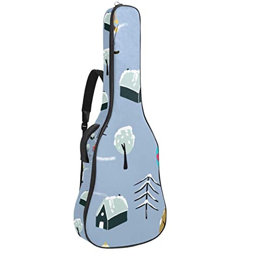 Housse pour guitare acoustique avec rembourrage épais 1 cm, Multicolore 08, 42.9×16.9×4.7 in, Organiseur de sac - Les Beatles, Paul McCartney, John Lennon, RIngo Starr, George Harrison Housse pour guitare acoustique avec rembourrage épais 1 cm, Multicolore 08, 42.9x16.9x4.7 in, Organiseur de sac