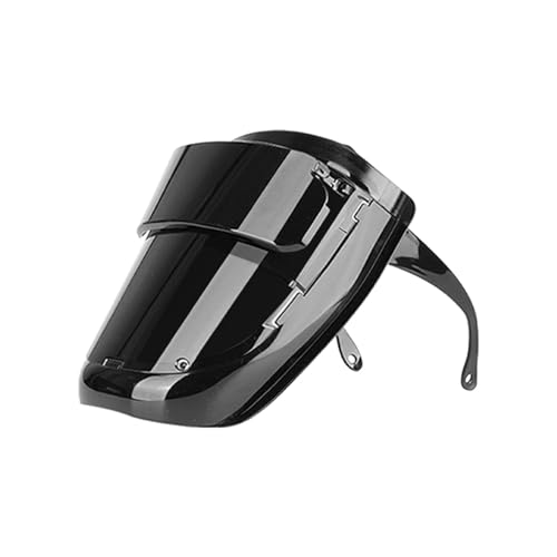 Máscara de soldadura Vista grande Equipo de seguridad de soldadura por resistente a la temperatura alta para soldar y cortar (Negro)