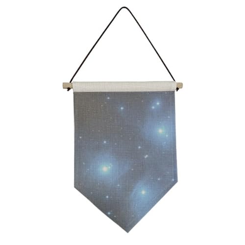 Drapeau en toile solution déco rapide mur vide motif étoiles