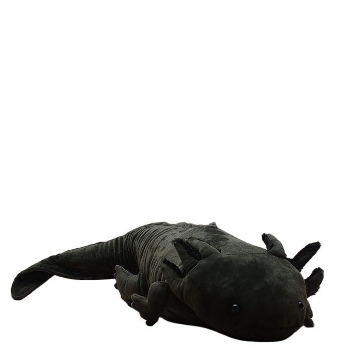 Peluche Axolotl Noire Massive : un Câlin Doux pour Réconforter Petits et Grands