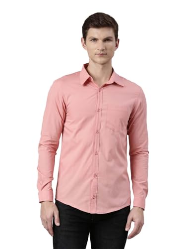 Image of THE SOUL PATROL Men's Casual Regular Fit Full Sleeve Premium Cotton Button-Down Shirt with Single Patch Pocket - Stylish, Classic, Comfortable, and Elegant for Everyday Wear