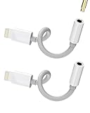 Lightning to 3.5mm Adapter(2pack)for iPhone 14 Aux Headphone Audio Jack Cable Adaptor for Apple MFi Certified Lighting Cord Earphones Port Connector Car Splitter for iPad Dongle Accessories converter